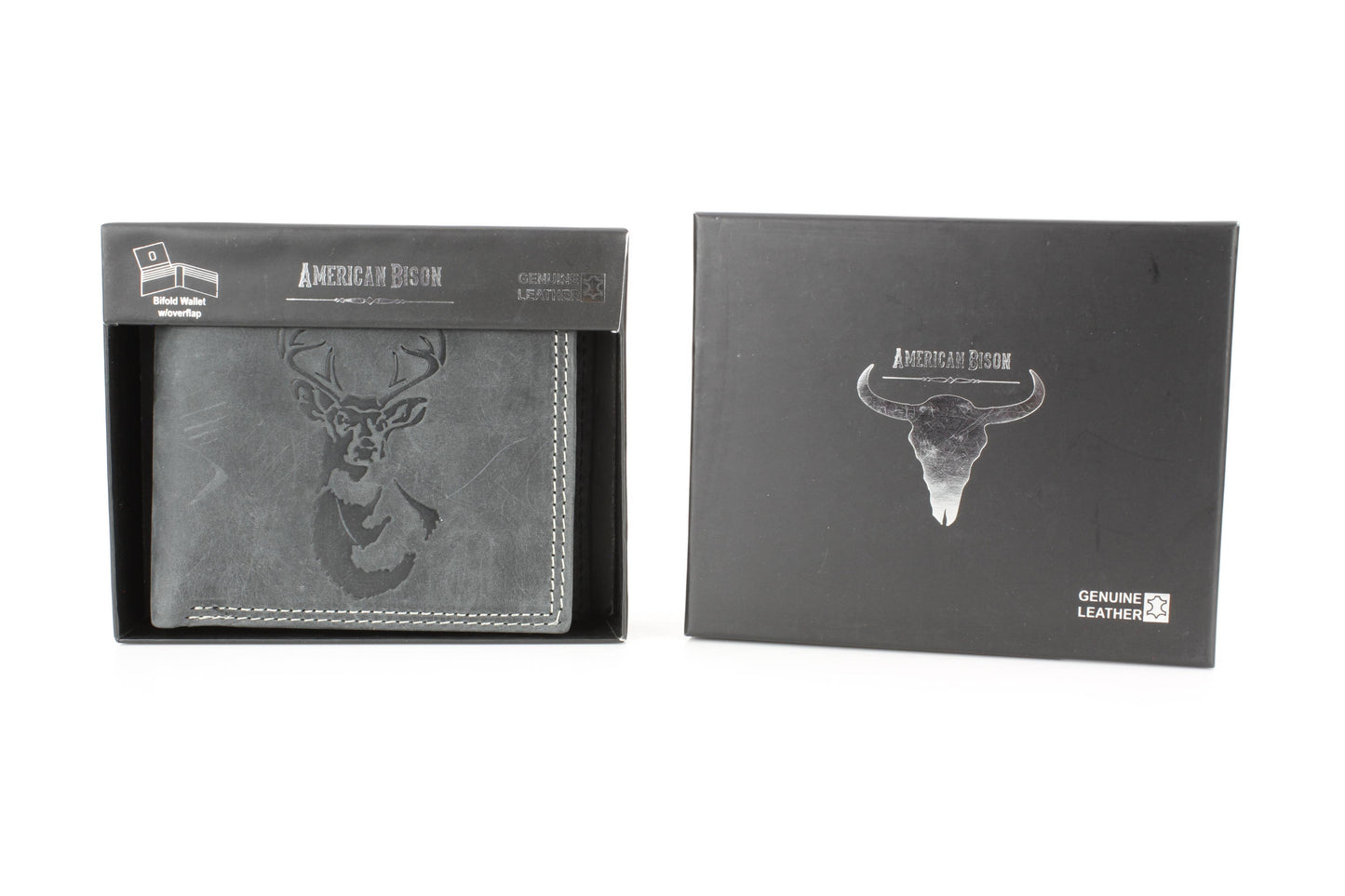Bi-Fold Wallet with Deer Antler Emboss
