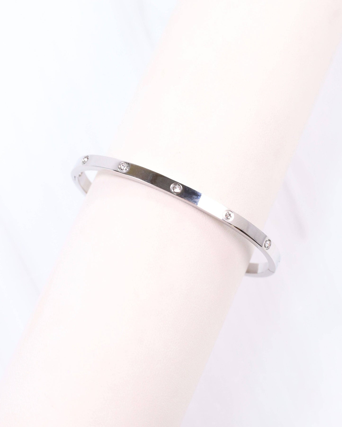 Geneiva CZ Metal Bracelet Silver
