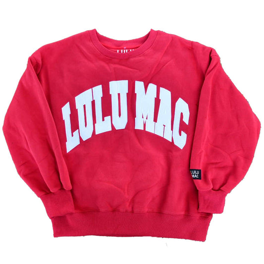 Red & White Embroidered LM Sweatshirt