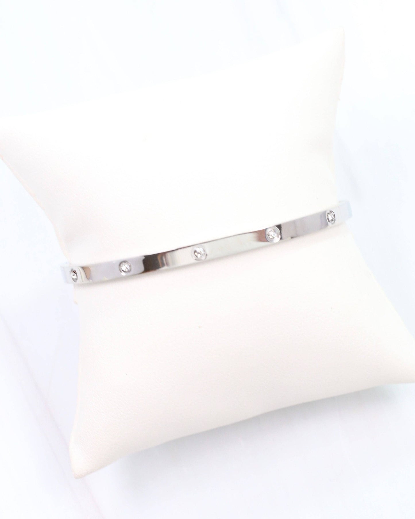 Geneiva CZ Metal Bracelet Silver