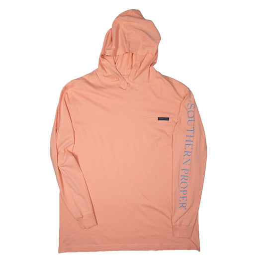 Hoodie Tee: Coral Almond