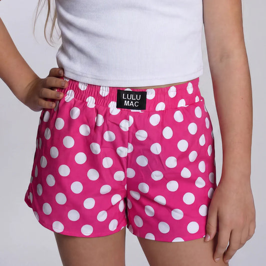 Youth LM Dot Shorts - Hot Pink