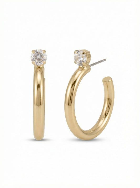 Keeley Studded Hoop Earrings