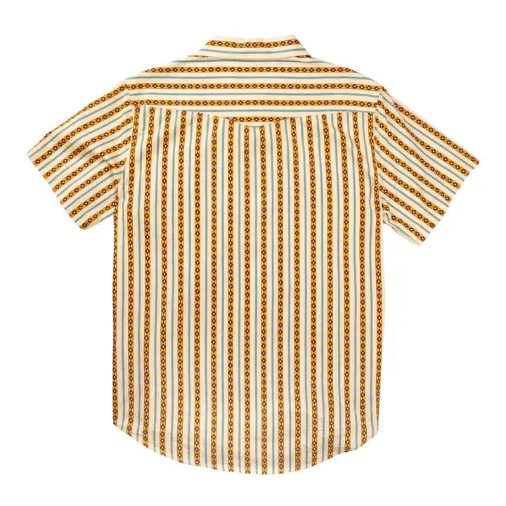 Serape Pearl Snap Short Sleeve - Apricot