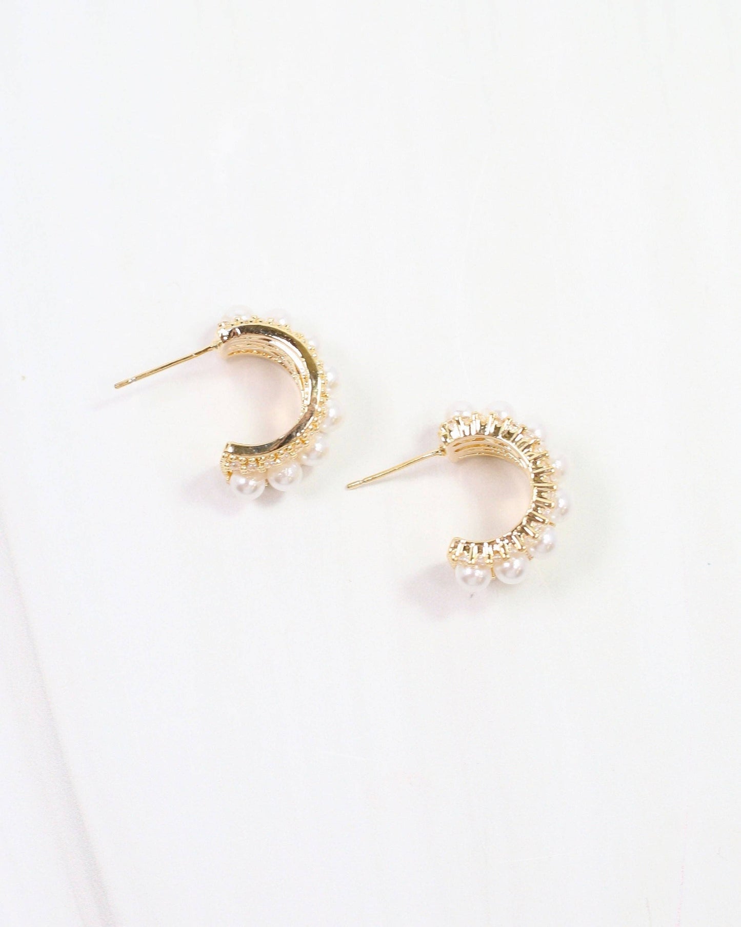 Peterson Pearl Layered Hoop Earring Gold
