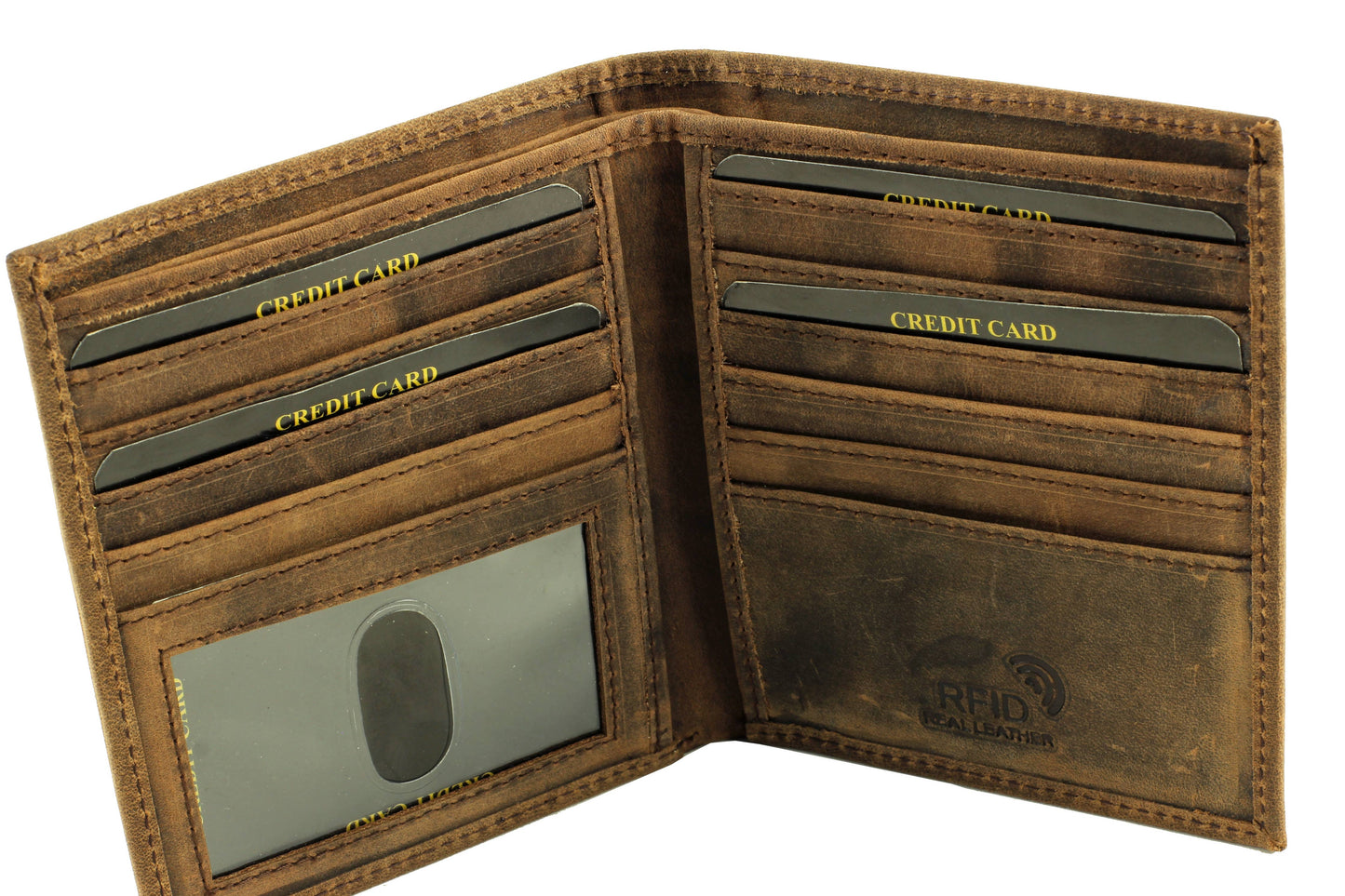 Leather Hipster Bi-fold Wallet