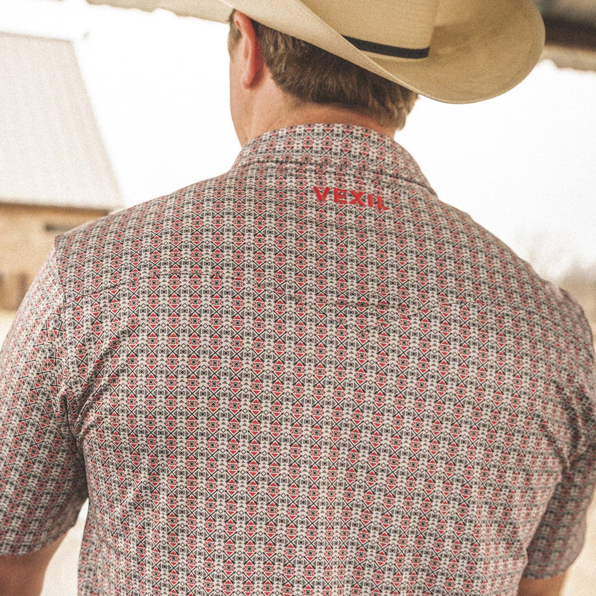 Vexil Brand – Western Pearl Snap Polo - Native Arrows | Red