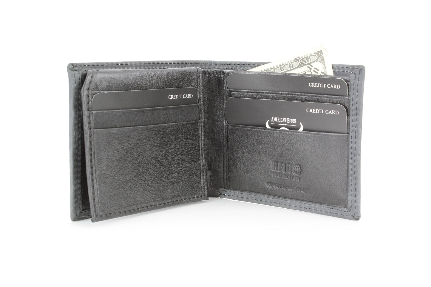 Bi-Fold Wallet with Deer Antler Emboss