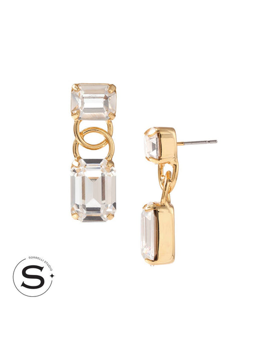 Studio Emerald-Cut Dangle Earrings