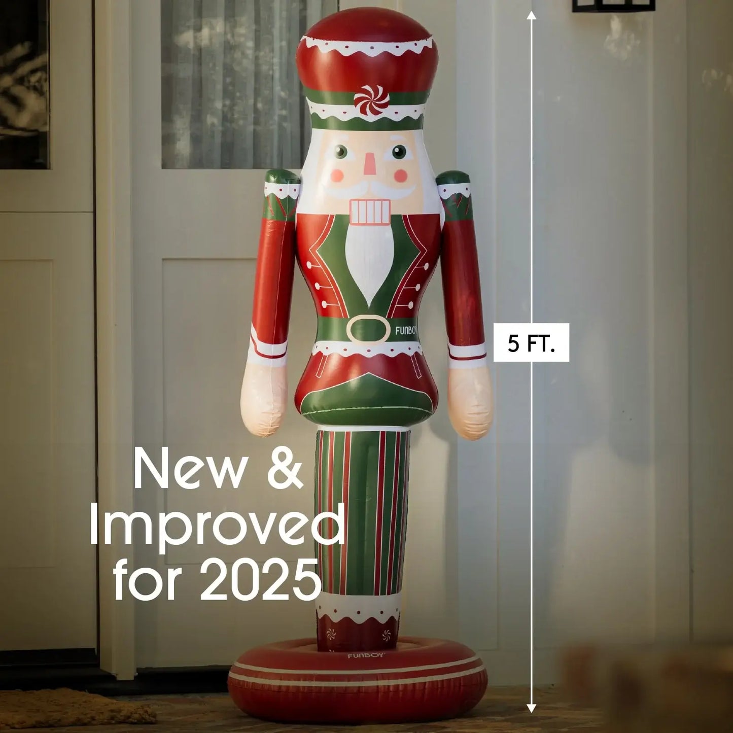Peppermint Inflatable Nutcracker - 5ft