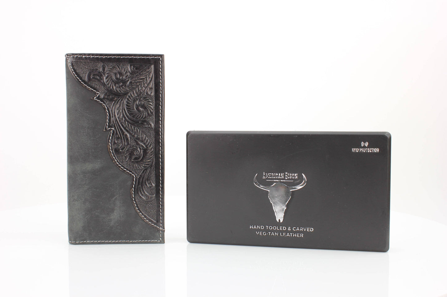 Tooled Leather Accent Rodeo Wallet