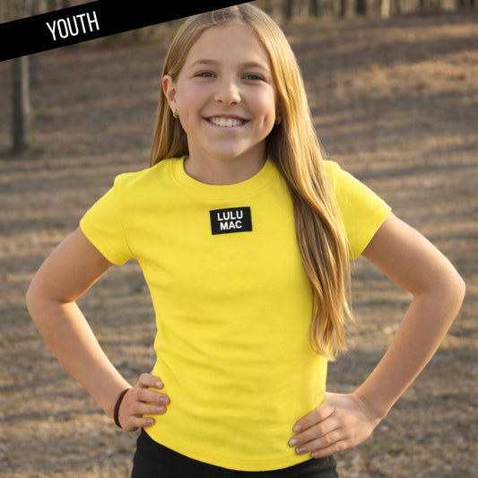 Youth Baby Doll Top - Neon Yellow