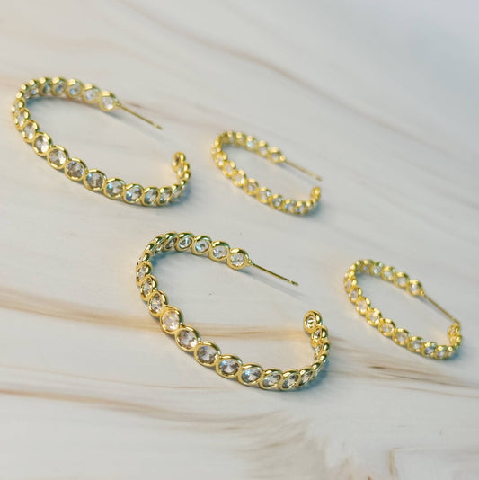 Crystal Hoop Earrings