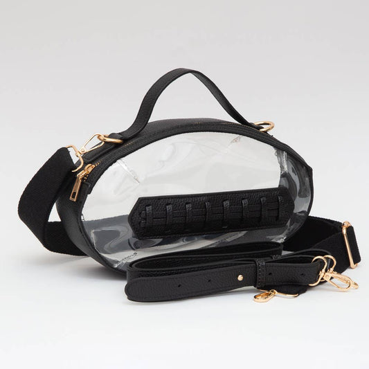 Football Shaped Clear Crossbody Bag