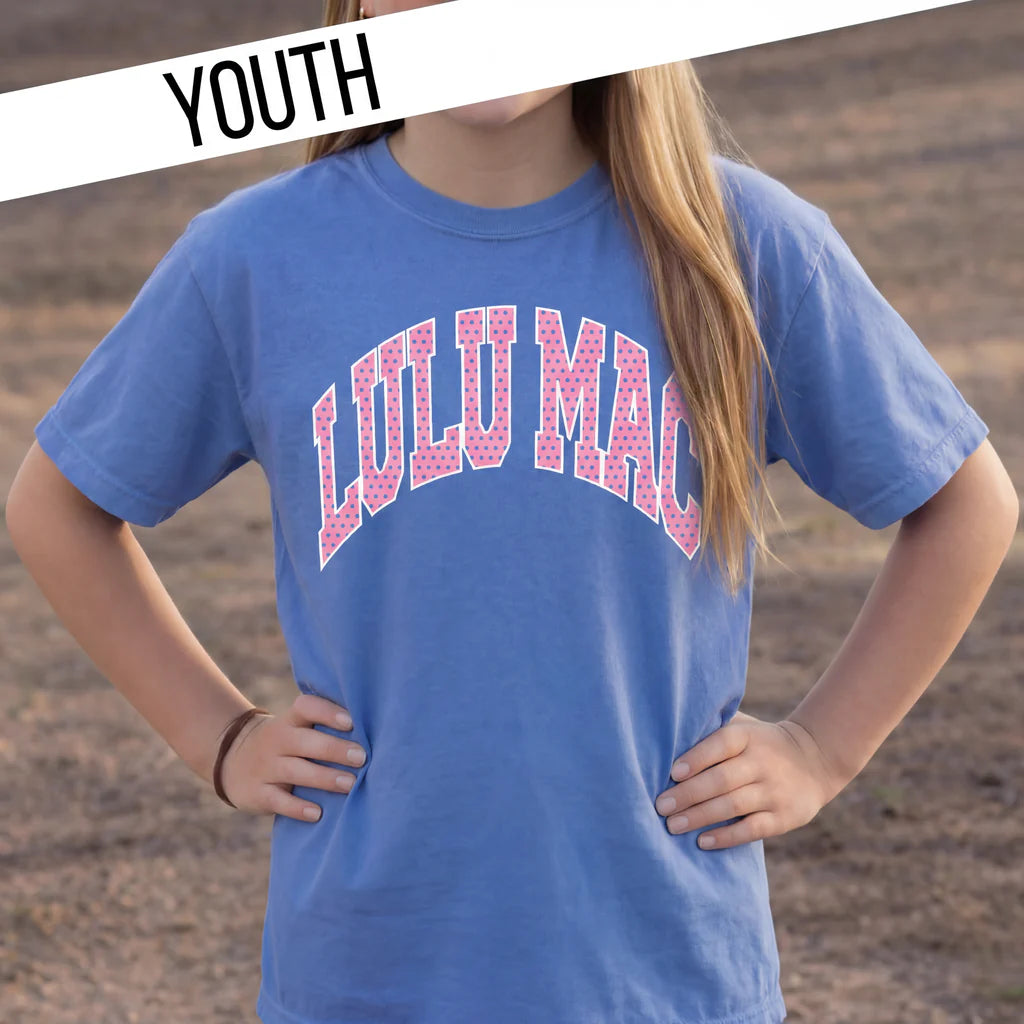 Youth Polka Dot LM Tee - Blue