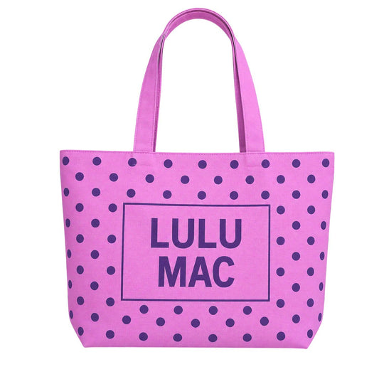 Lulu Mac Canvas Tote - Purple Dot