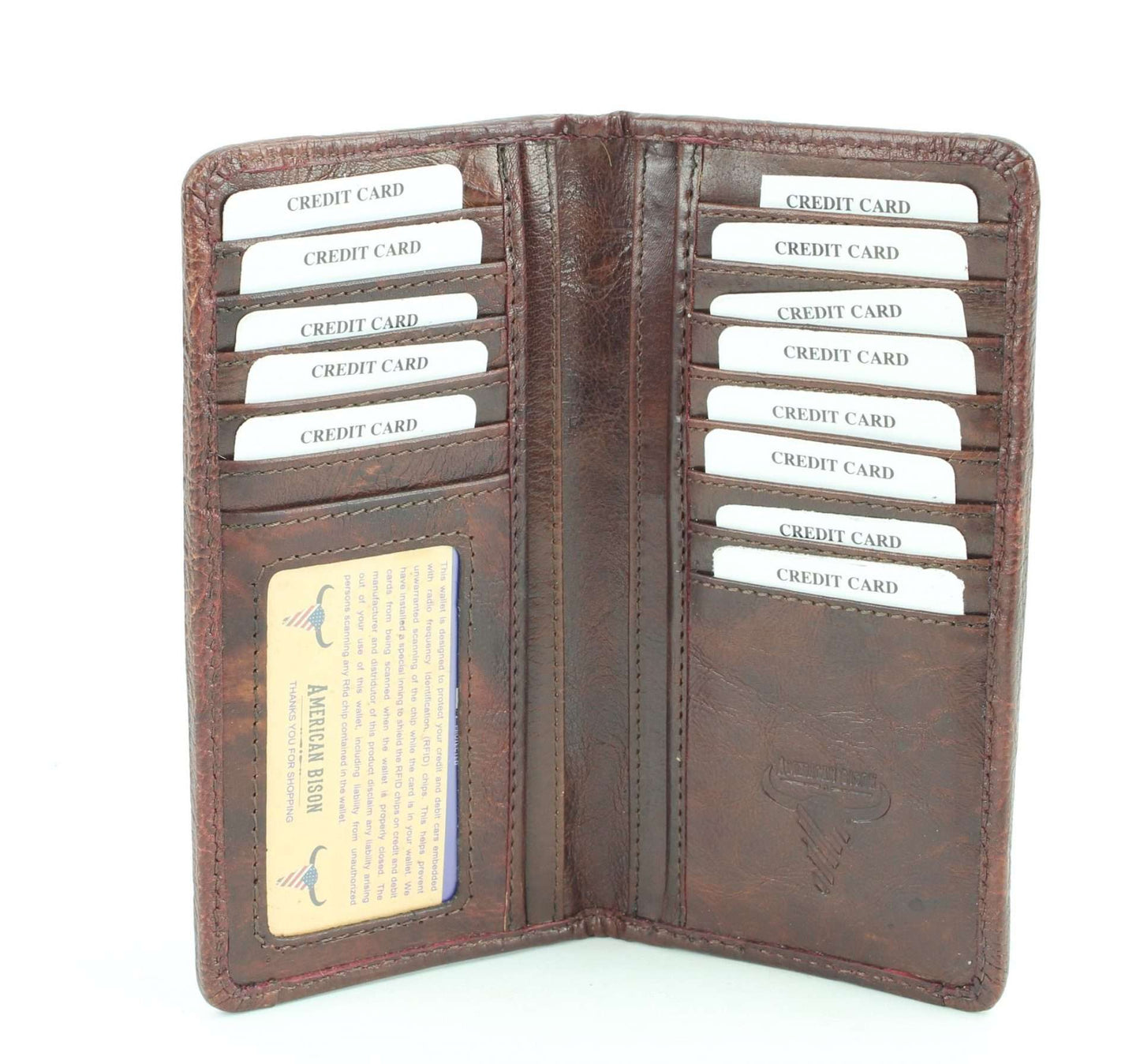 Tooled leather Western rodeo wallet