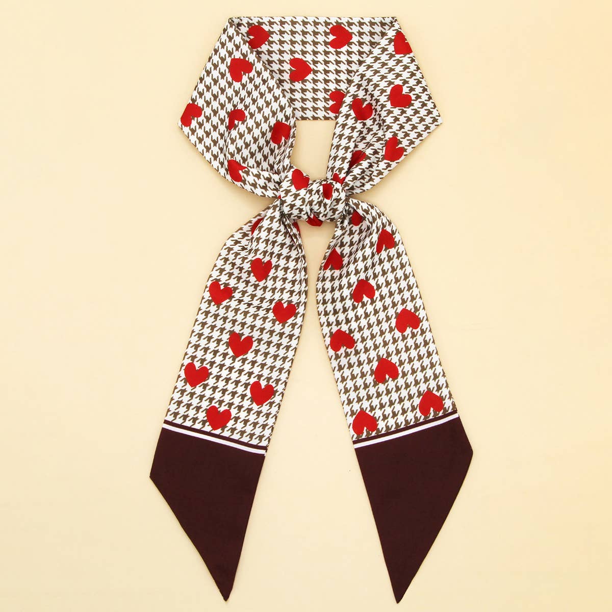 Chic Floral Letter Twilly Scarf