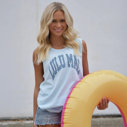 Striped LM Tank - Chambray