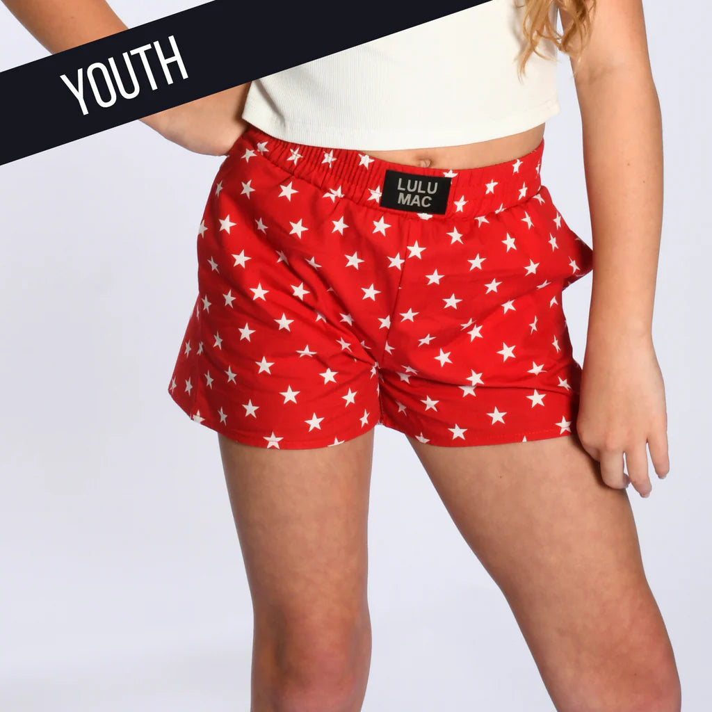 Youth Star Shorts - Red