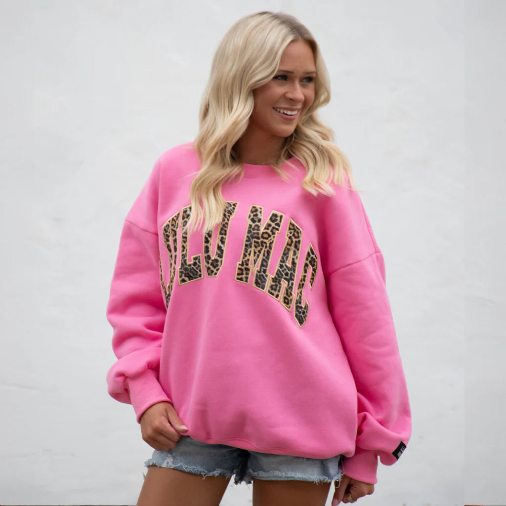 LM Leopard Sweatshirt - Bubblegum