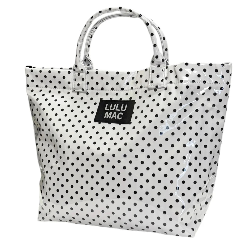 White/Black Dot Tote