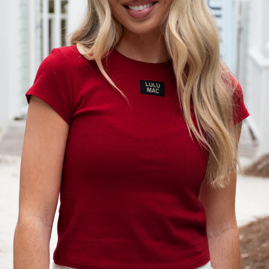 LULU MAC BABY DOLL TOP SS-Cardinal