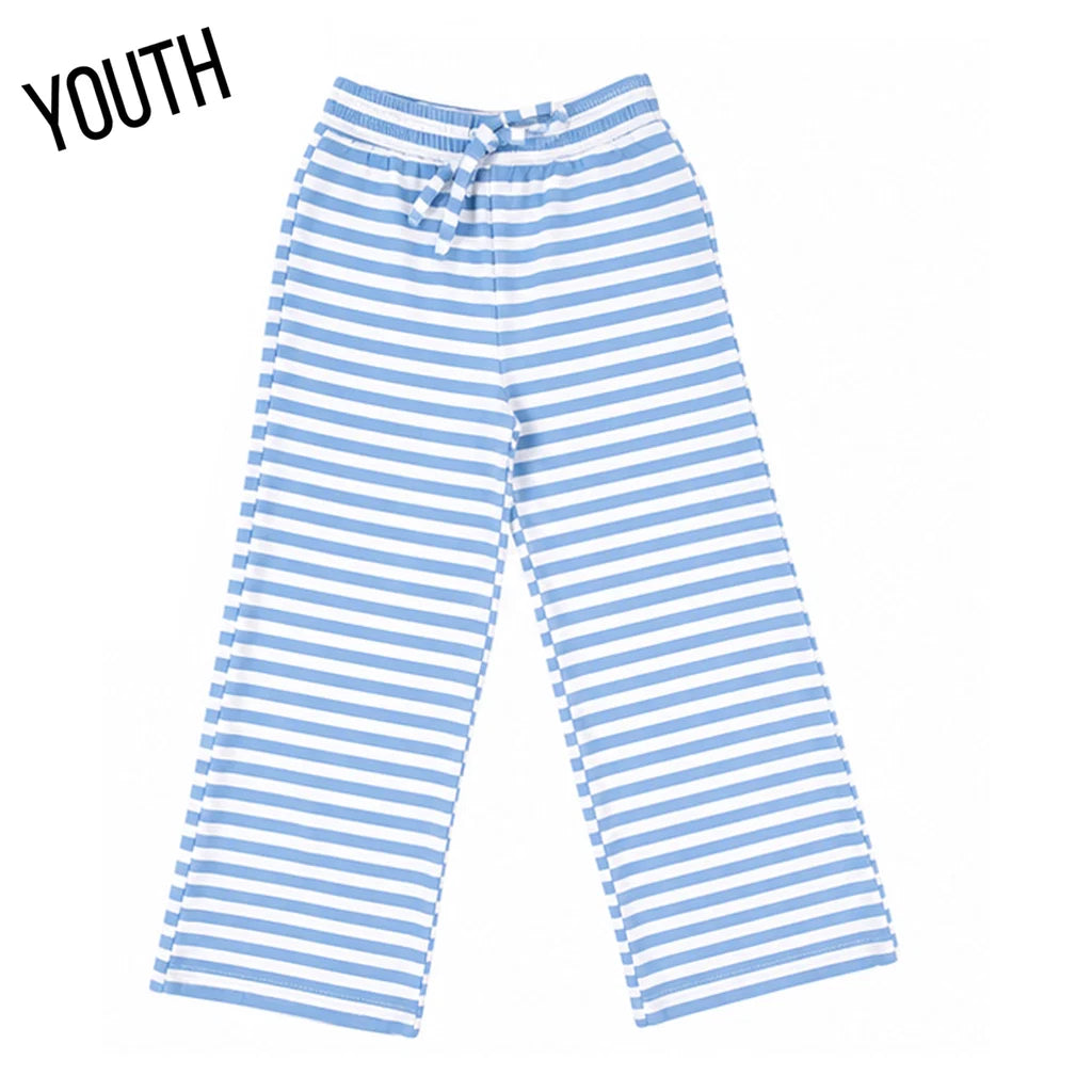 Light Blue Striped Pants - YOUTH