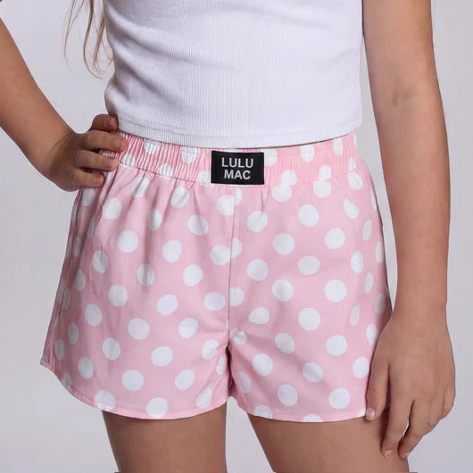 Youth LM Dot Shorts - Light Pink