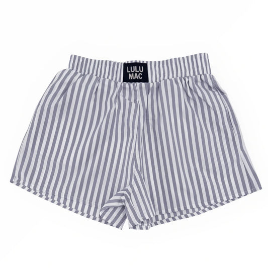 Striped Boxer Shorts - Gray