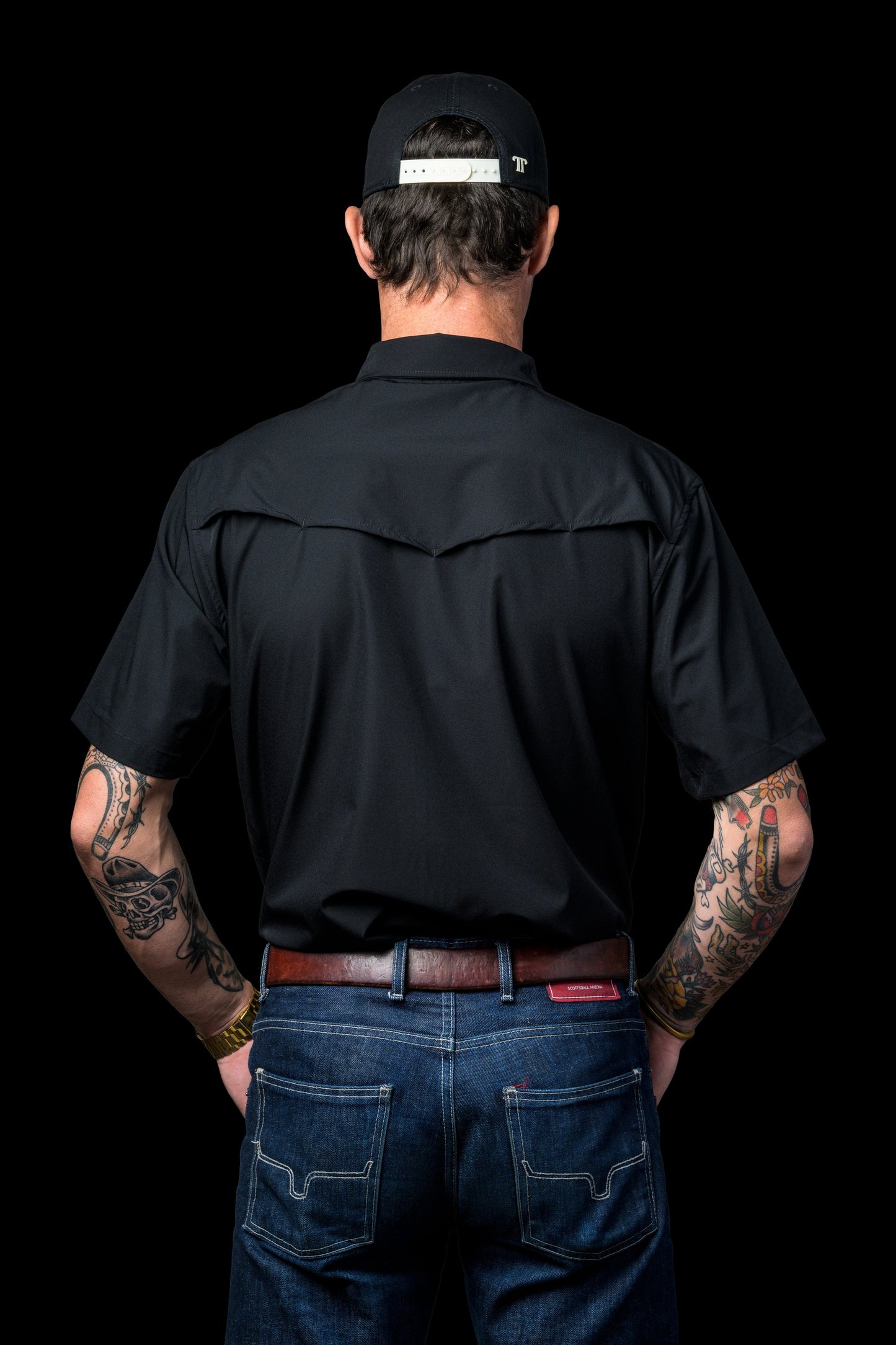 Core Short Sleeve Snap - Black