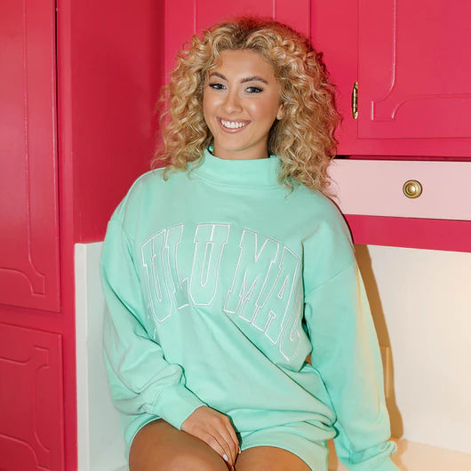 LM Stitch Mock Neck - Seafoam