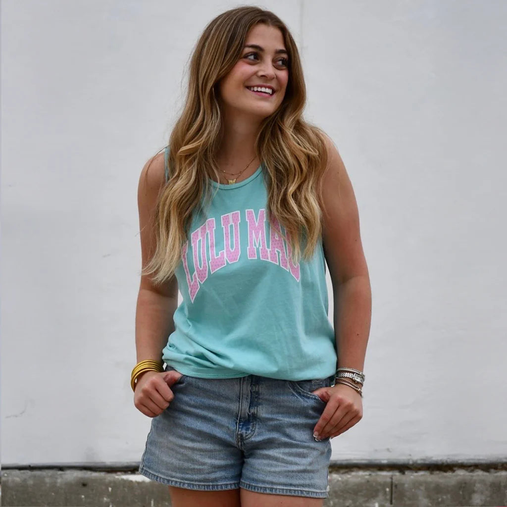 Polka Dot LM Tank - Chalky Mint