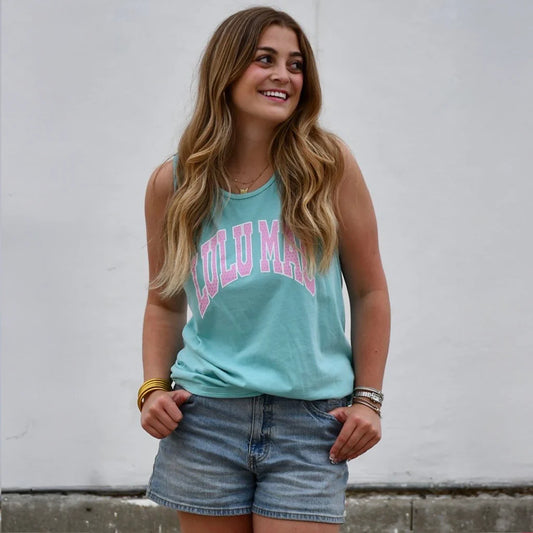 Polka Dot LM Tank - Chalky Mint