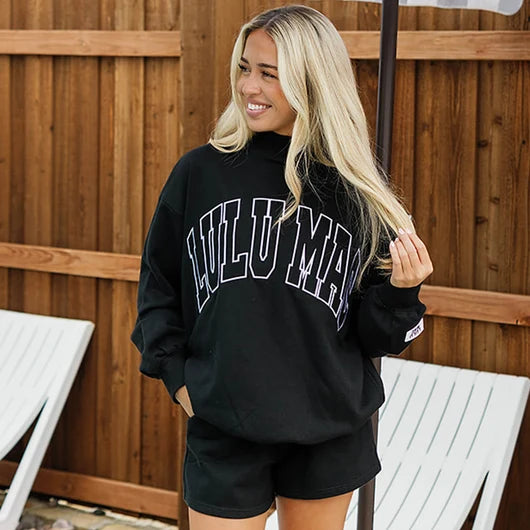 LM Stitch Mock Neck - Black