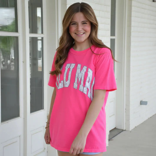 Neon Pink/Camo Tee