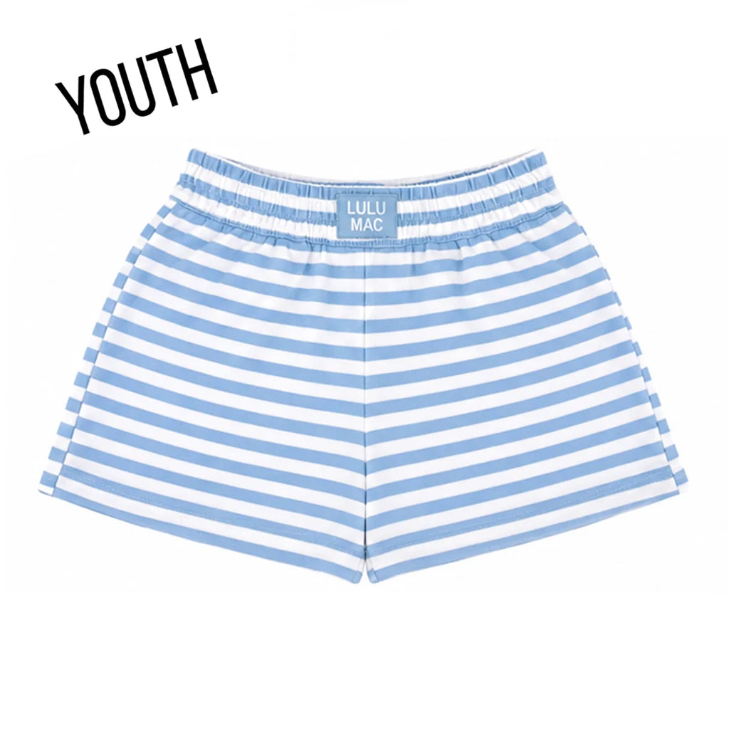 Light Blue Striped Shorts - YOUTH