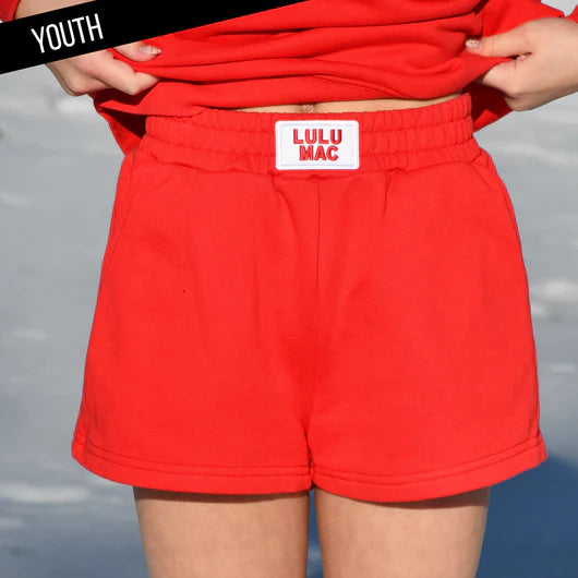 Youth Terry Shorts - Red